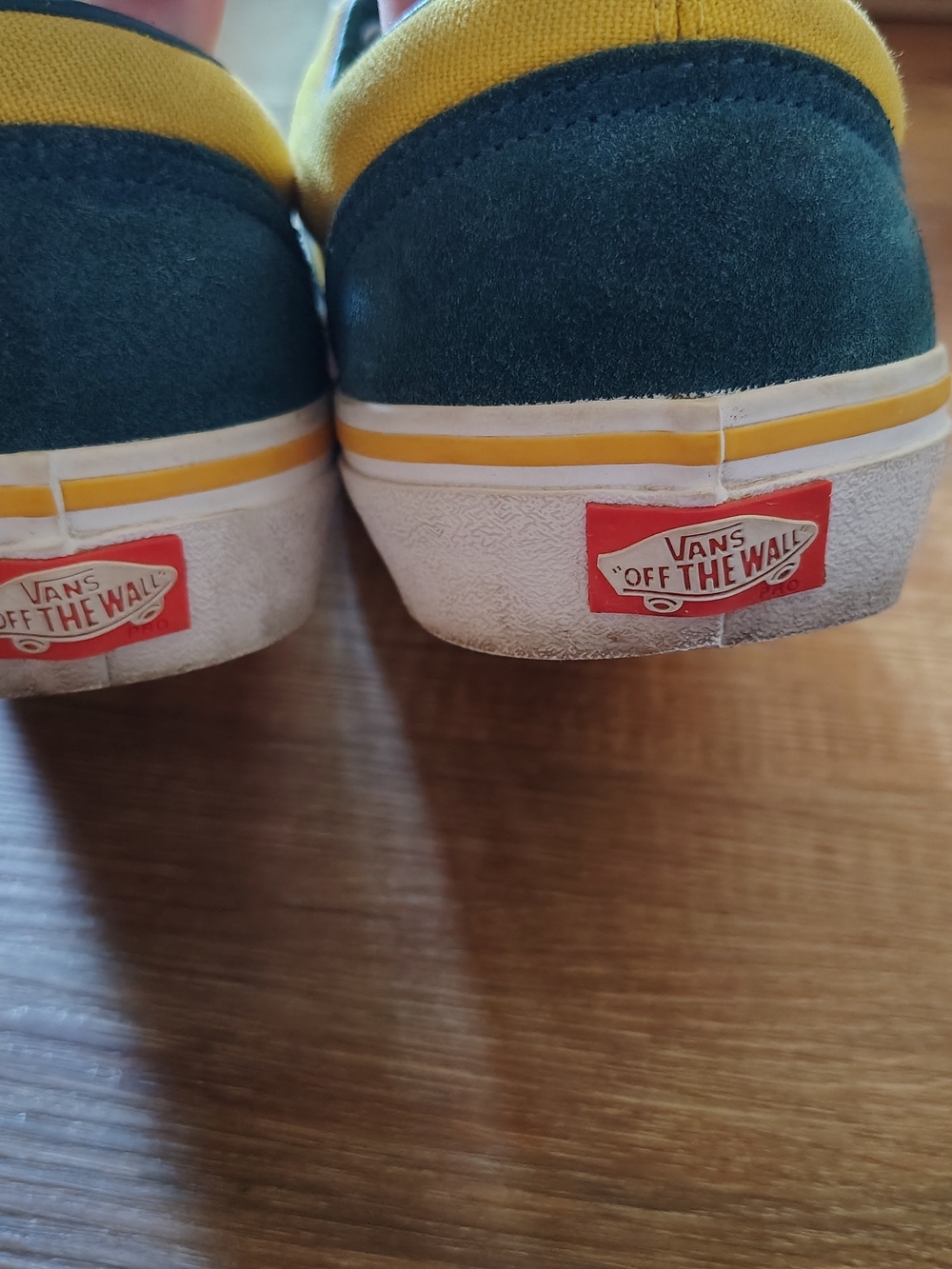 Vans Two-Tone Green and Yellow Low Top Sneakers Retro - Picture 5 of 9